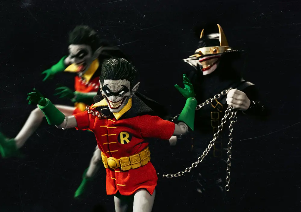 DC Comics Dark Nights Metal Dynamic 8ction Heroes Actionfigur 1/9 The Batman Who Laughs and his Rabid Robins DX 20 cm Produktfoto
