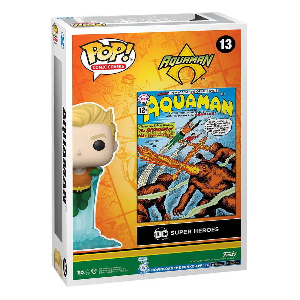 DC Comics POP! Comic Cover Vinyl Figur Aquaman 9 cm termékfotó