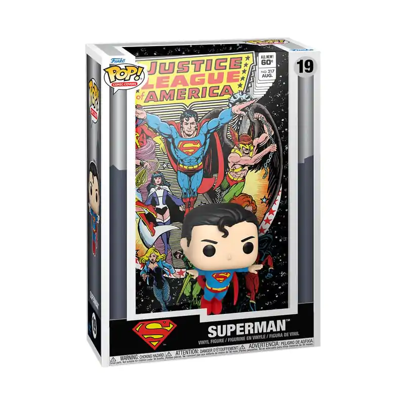 DC Comics Funko POP! Comic Cover Vinyl Figur Justice League of America Superman 9 cm Produktfoto