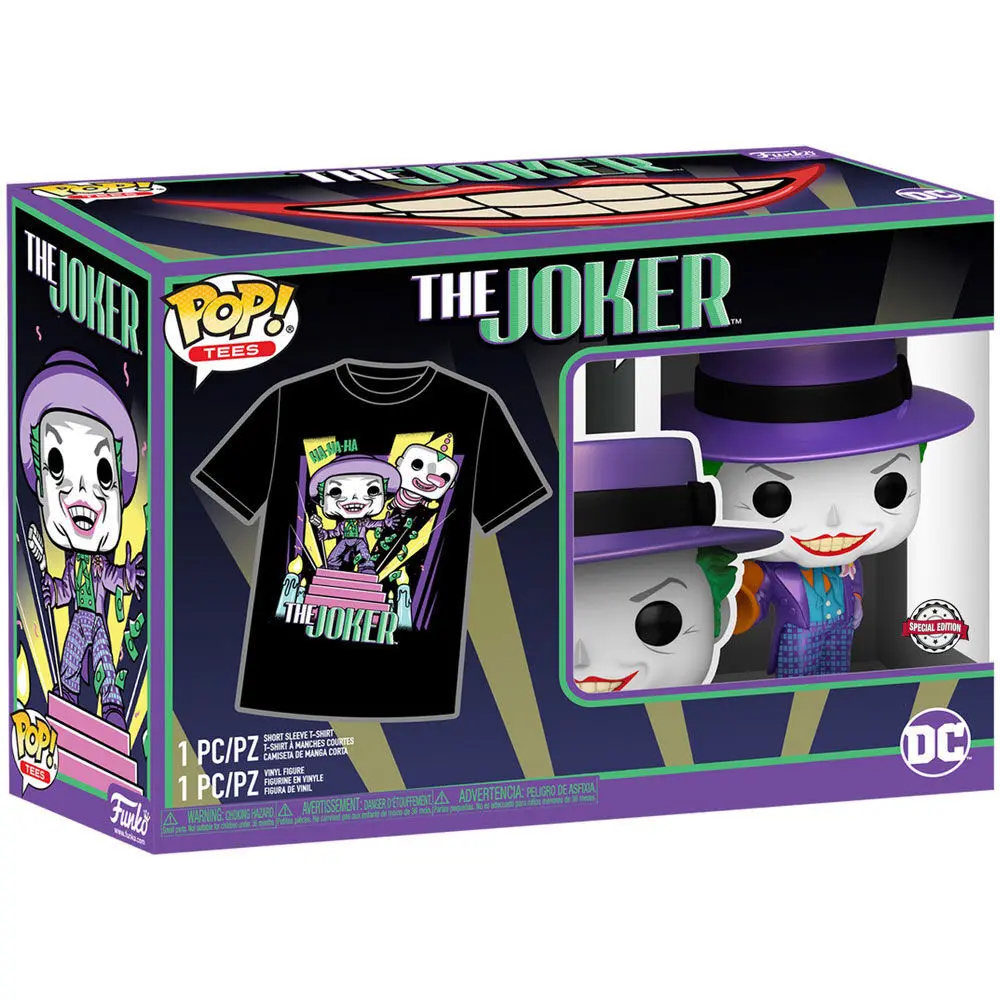 DC Comics Funko POP Figur & T-Shirt Set Batman 89 Joker with Speaker termékfotó