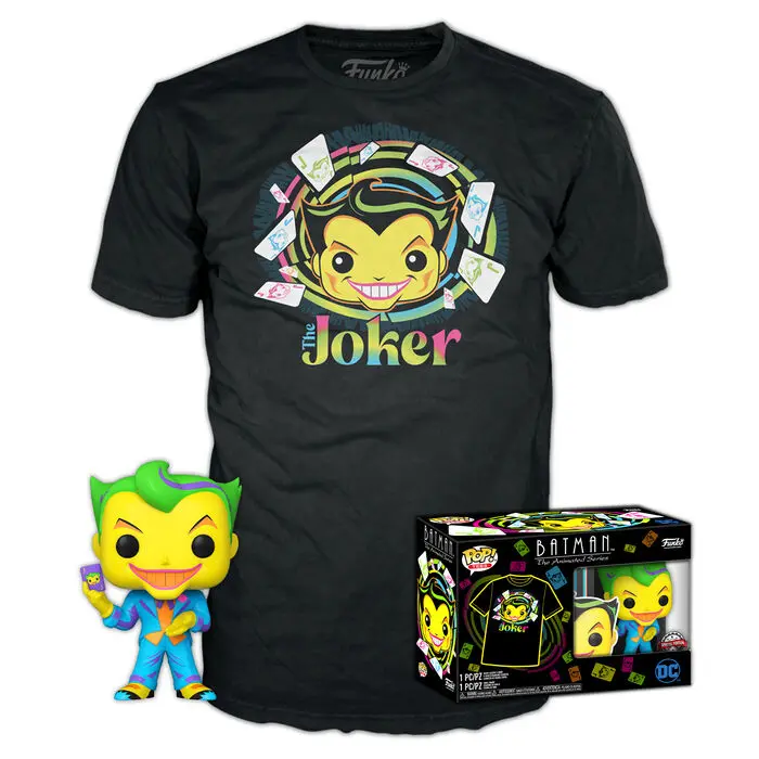 DC Comics Funko POP! Figur & T-Shirt Set Joker Exkluzív termékfotó