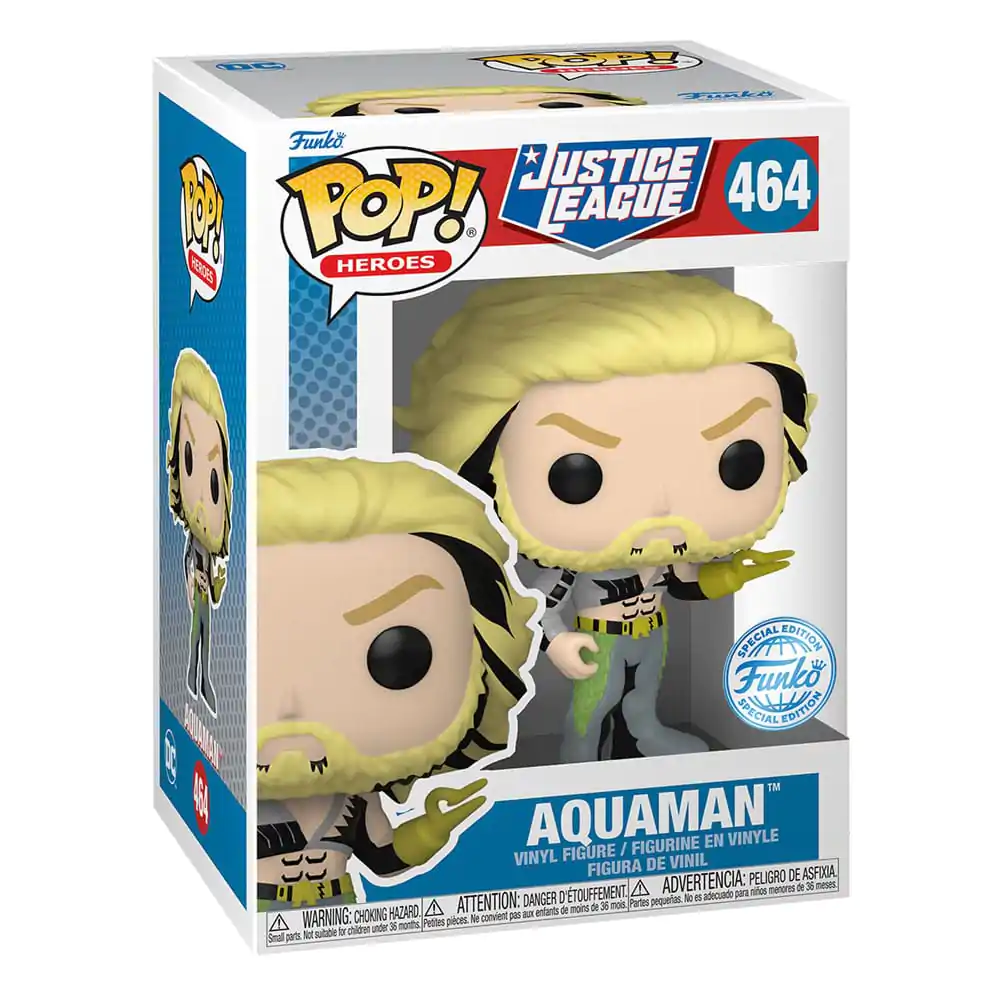 DC Comics POP! Heroes Vinyl Figur JL Comic - Aquaman 9 cm termékfotó