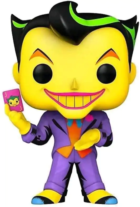 DC Comics Funko POP! Heroes Vinyl Figur Joker (Black Light) 9 cm termékfotó