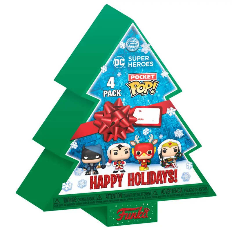 DC Comics Holiday 2022 Pocket POP! Vinyl Minifiguren 4er-Pack Tree Holiday Box 4 cm termékfotó