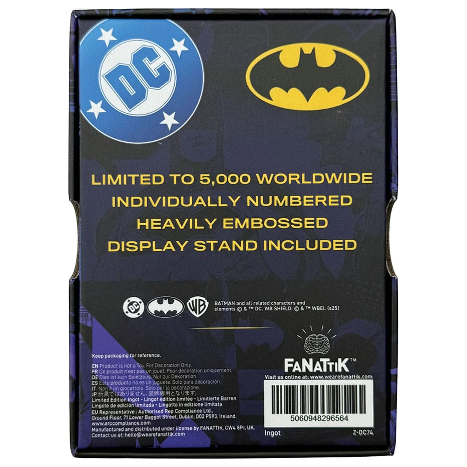 DC Comics Ingot Batman Armour Limitierte Auflage Produktfoto