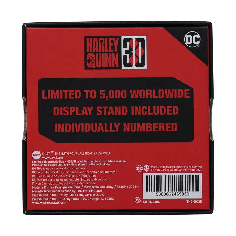 DC Comics Medaille Harley Quinn 30th Anniversary Limited Edition Produktfoto