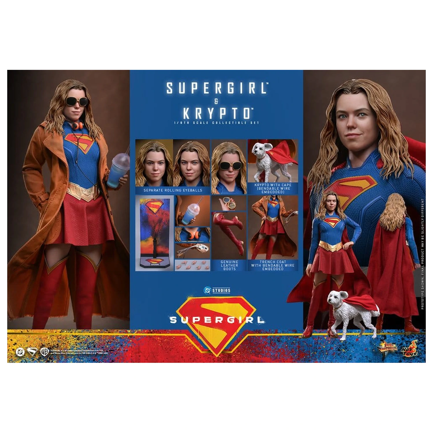 DC Comics Movie Masterpiece Actionfiguren-Set Supergirl & Krypto 28 cm Produktfoto