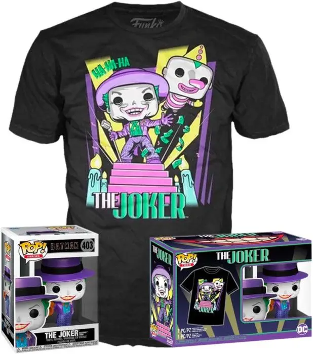 DC Comics Funko POP Figur & T-Shirt Set Batman 89 Joker with Speaker termékfotó