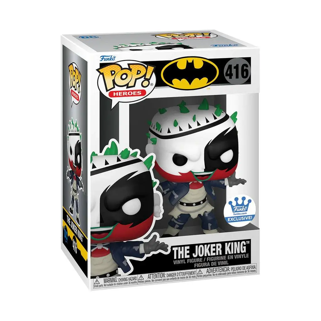 DC Comics POP! Heroes Vinyl Figur The Joker King Exclusive 9 cm Produktfoto