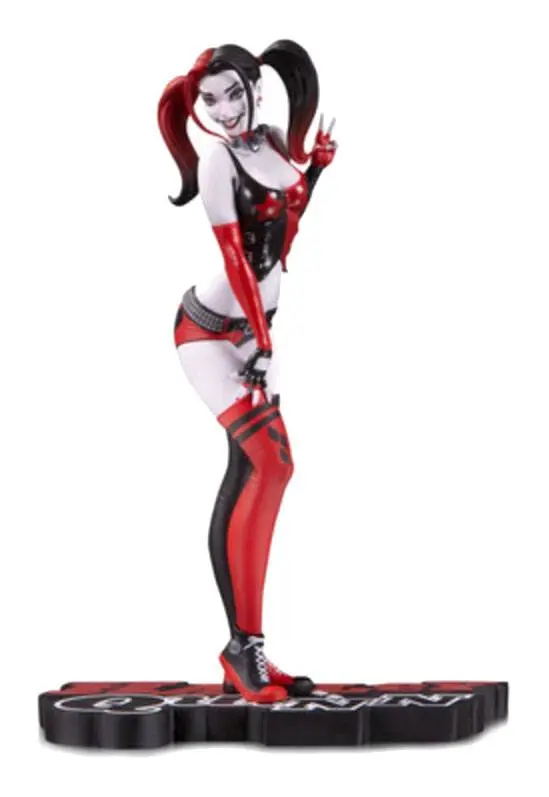 DC Comics Red, White & Black Statue Harley Quinn by Scott Campbell 18 cm Produktfoto