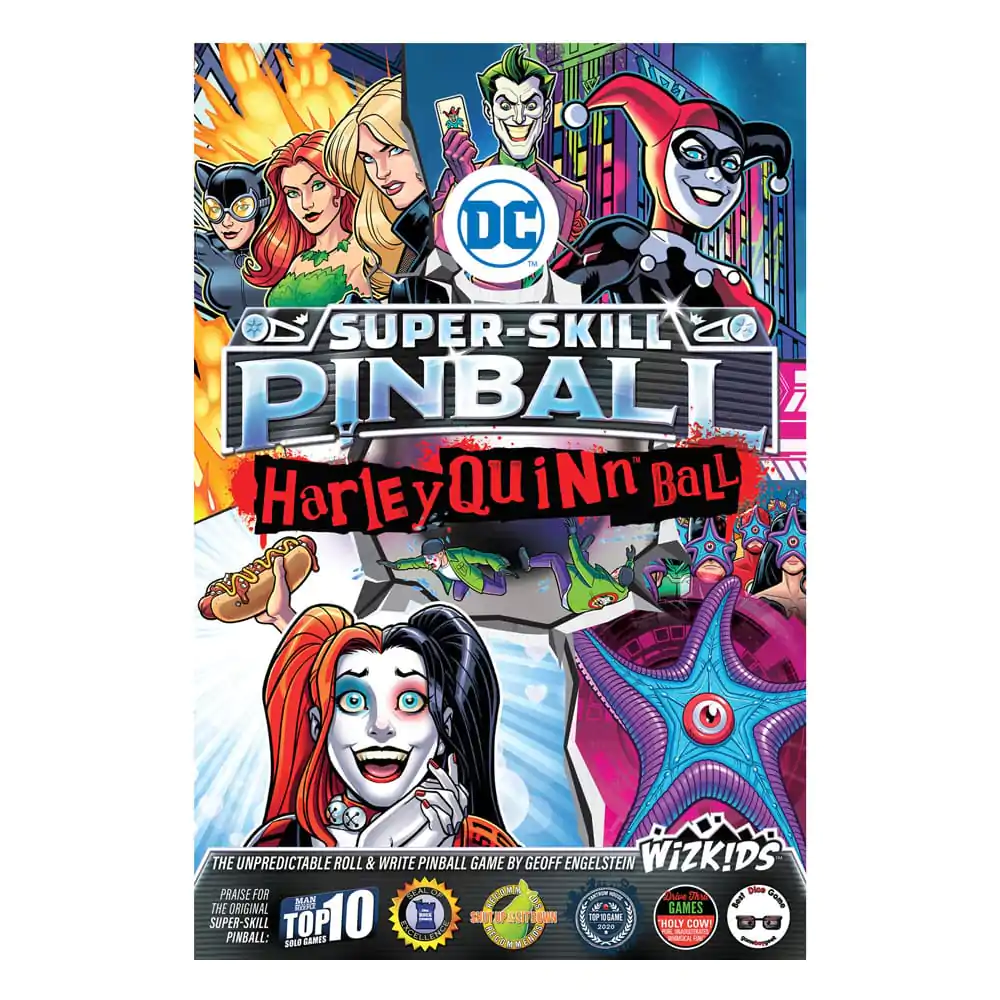 DC Comics Super-Skill Pinball: Harley Quinn Ball Brettspiel *Englische Version* Produktfoto