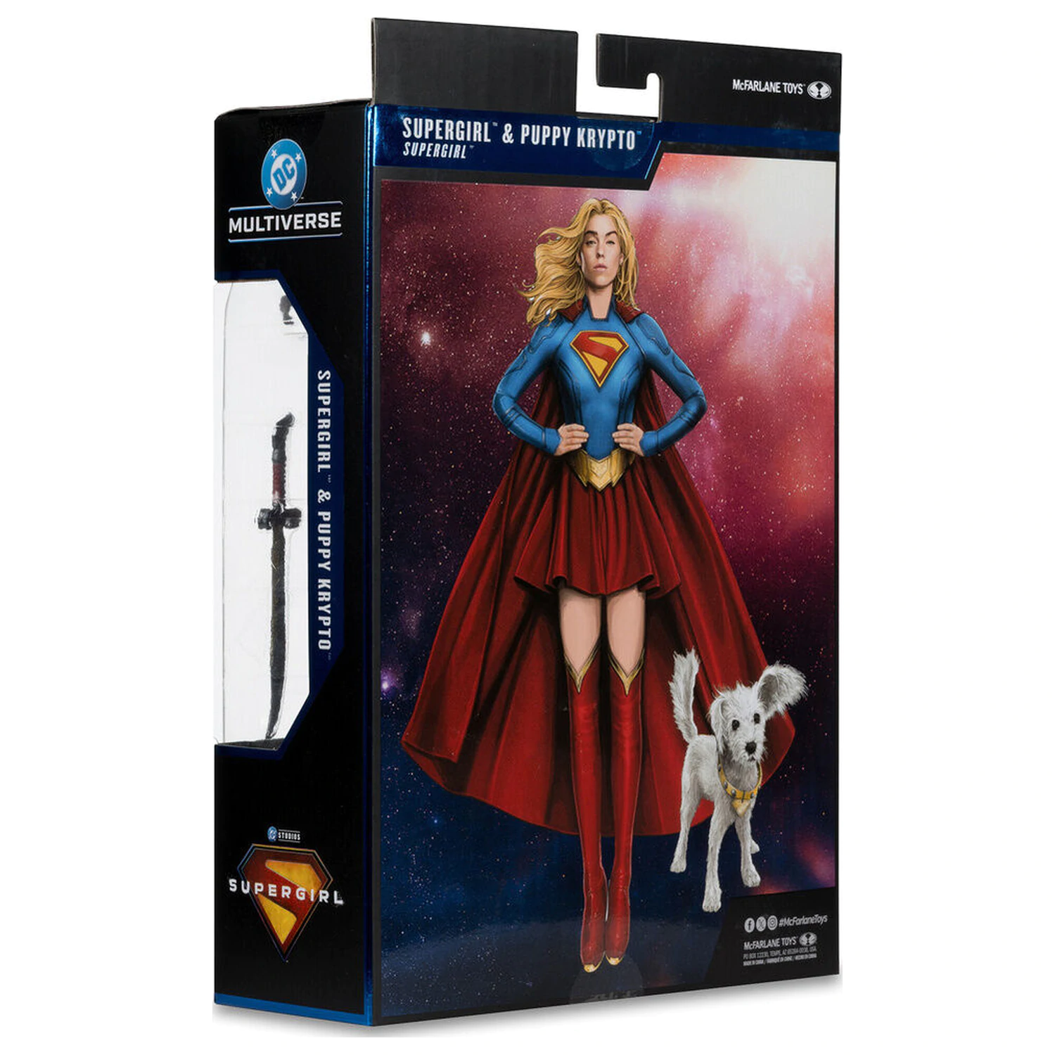 DC Comics Supergirl Deluxe Theatrical Edition Supergirl & Puppy Kripto Figur 18cm Produktfoto