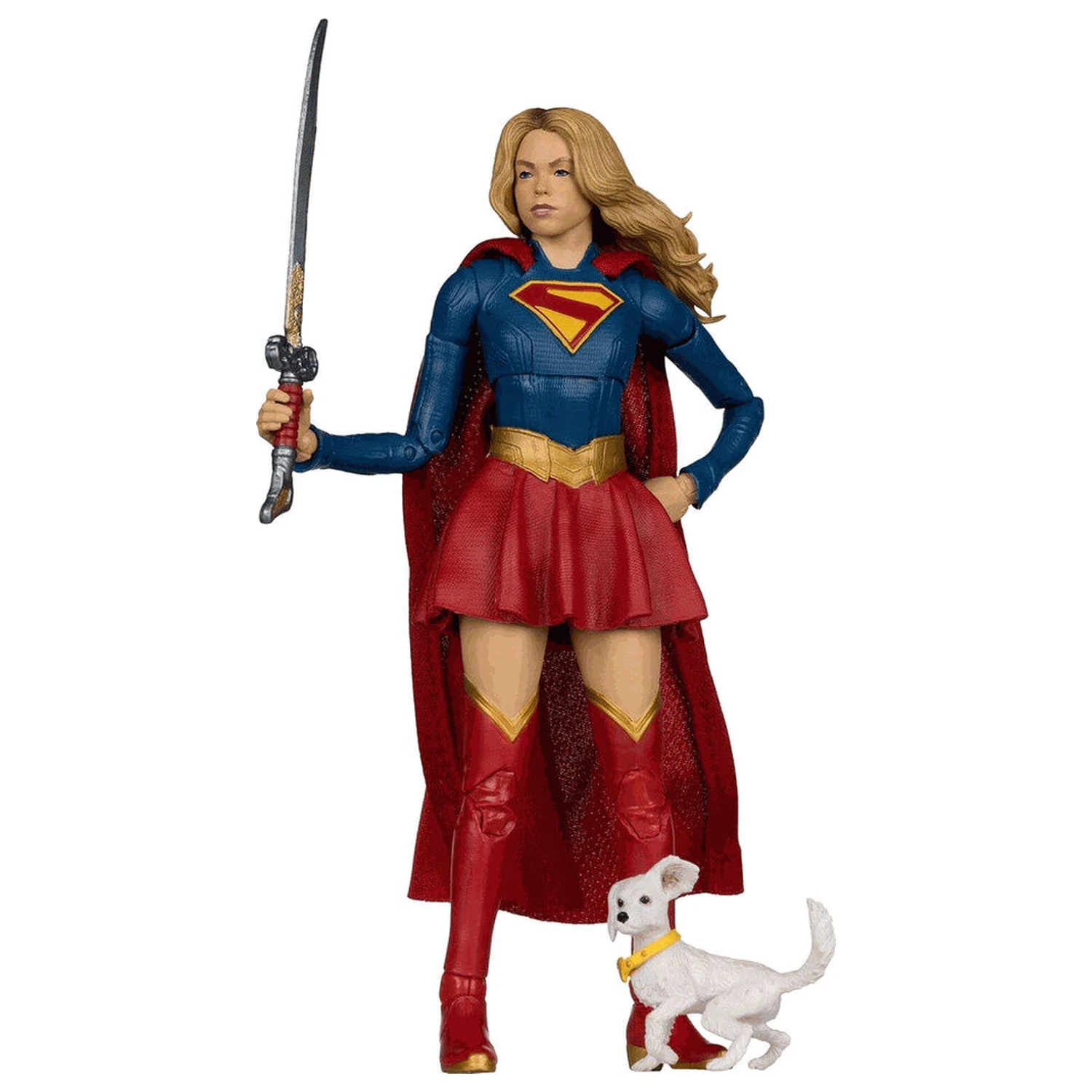DC Comics Supergirl Deluxe Theatrical Edition Supergirl & Puppy Kripto Figur 18cm Produktfoto