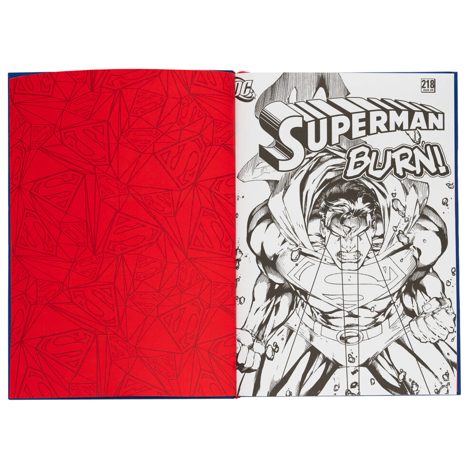 DC Comics Superman A5 Linsenförmiges Notizbuch Produktfoto