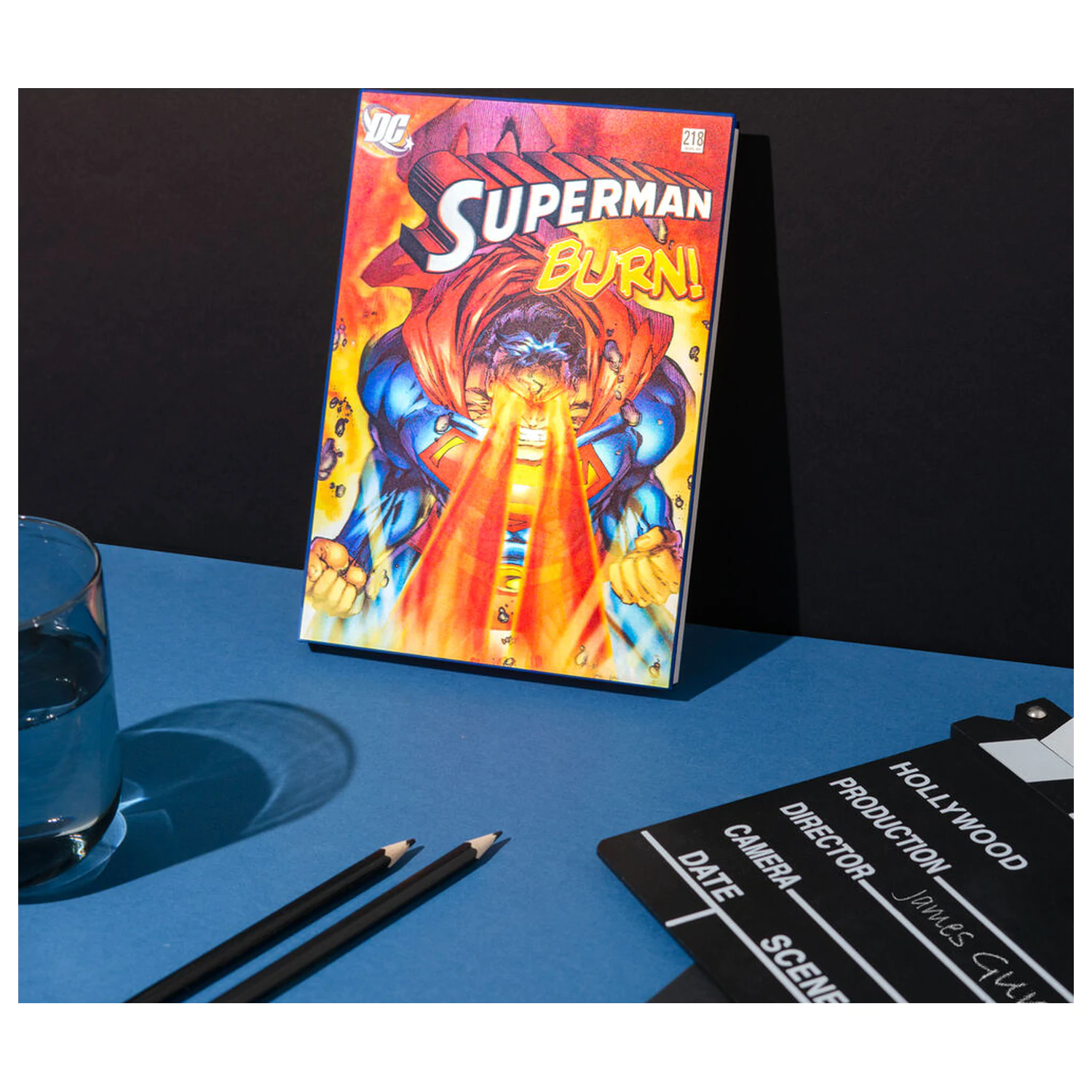 DC Comics Superman A5 Linsenförmiges Notizbuch Produktfoto