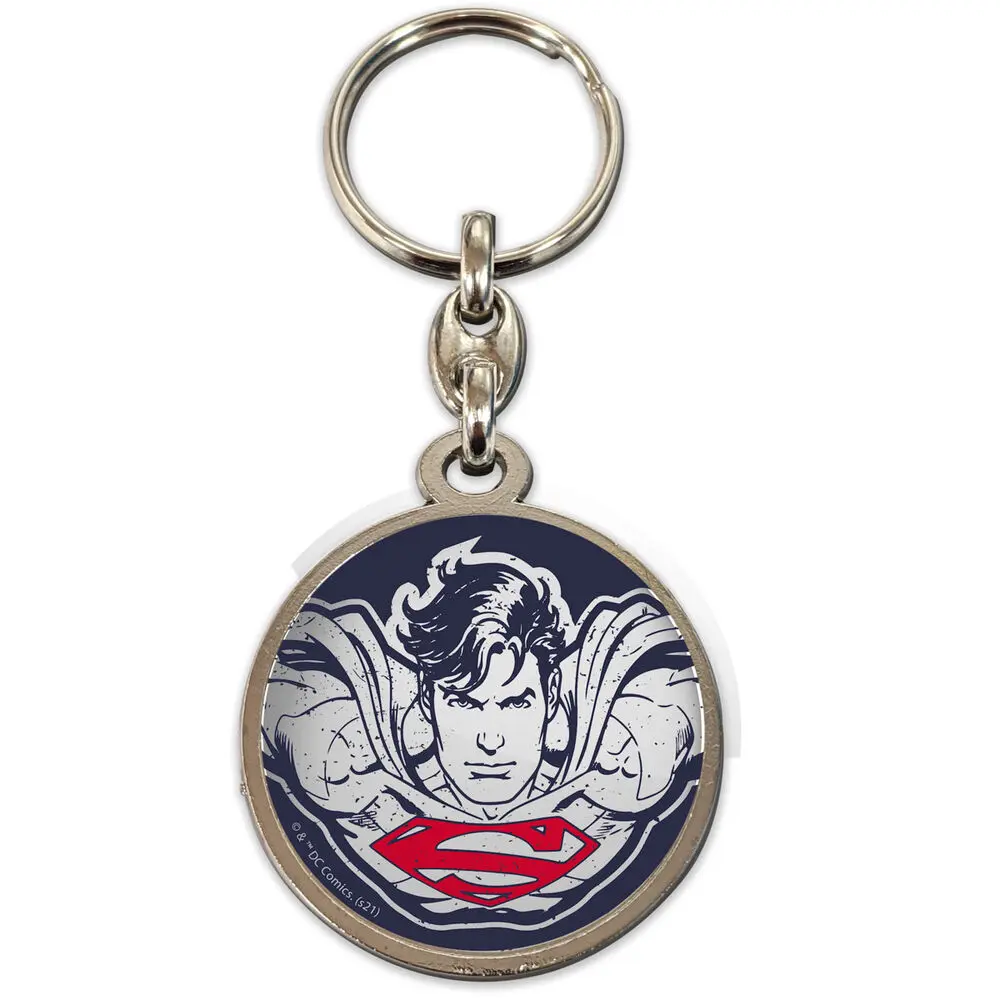 DC Comics Metall-Schlüsselanhänger Superman Face 7 cm Produktfoto