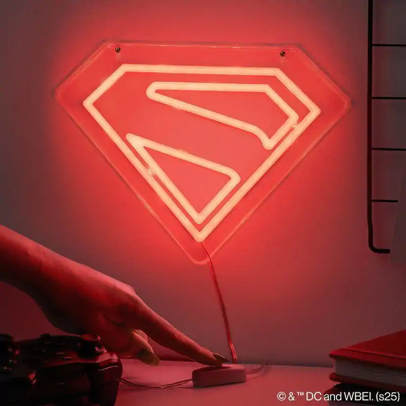DC Comics LED Wandlampe Leuchte Superman Neon Produktfoto