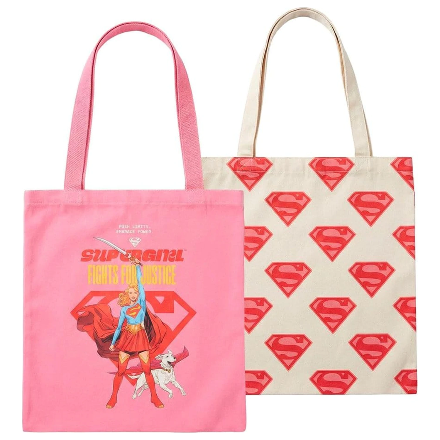 DC Comics Tragetaschen 2er-Pack Superman Supergirl Produktfoto