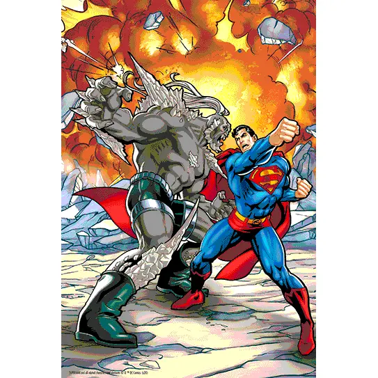 DC Comics Superman vs Doomsday Prime 3D-Puzzle 300 Teile Produktfoto