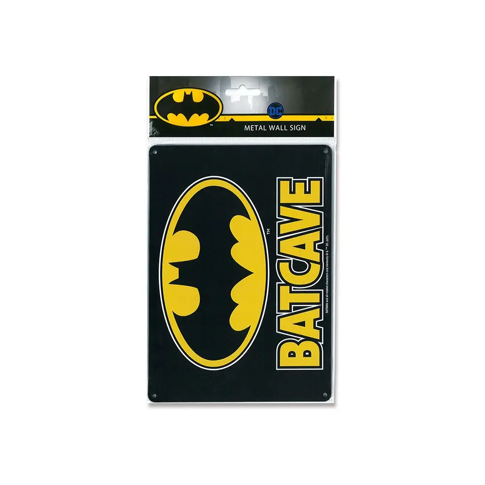 DC Comics Blechschild Batcave 15 x 21 cm Produktfoto