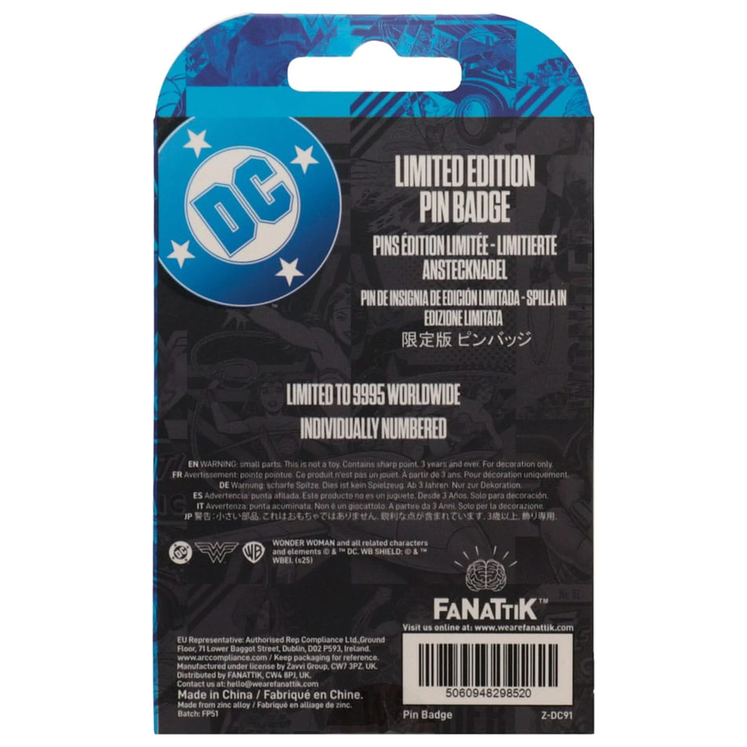 DC Comics Pin Anstecker Wonder Woman Amazon Warrior Limited Edition Produktfoto