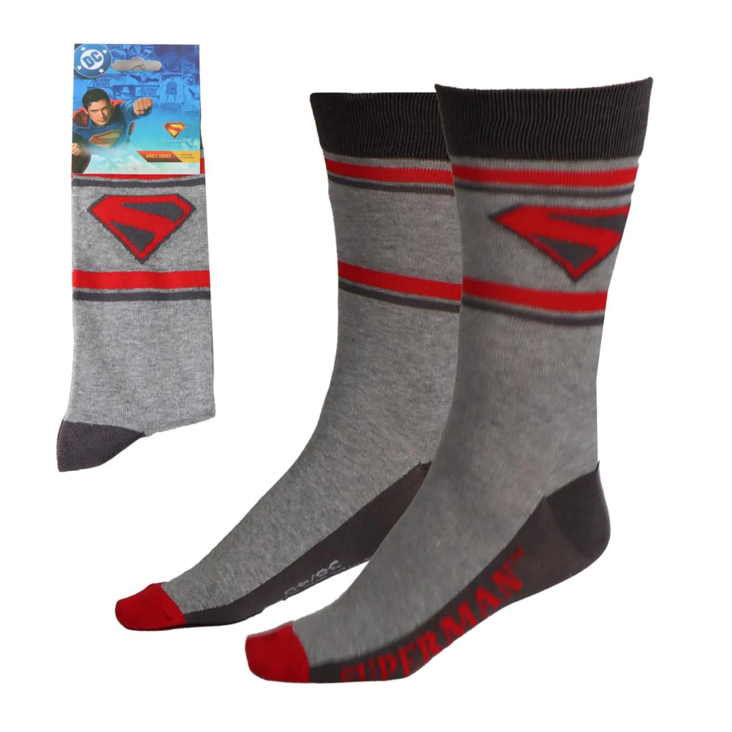 DC Comics Socks Superman Logo Grau 38-45 Produktfoto