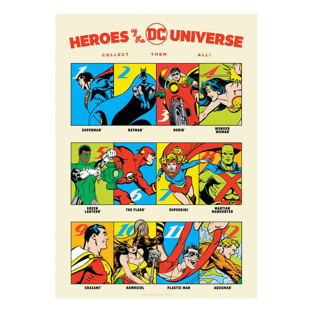 DC Comis Kunstdruck 90th Anniversary Heroes Limited Edition 42 x 30 cm Produktfoto