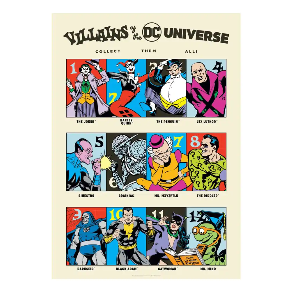 DC Comis Kunstdruck 90th Anniversary Villains Limited Edition 42 x 30 cm Produktfoto