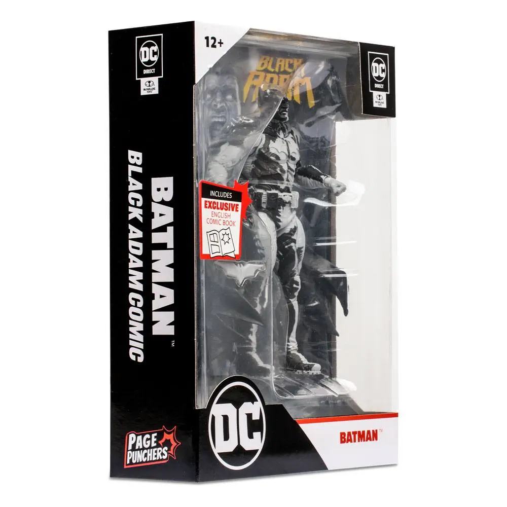 DC Direct Actionfigur & Comic Black Adam Batman Line Art Variant (Gold Label) (SDCC) 18 cm Produktfoto