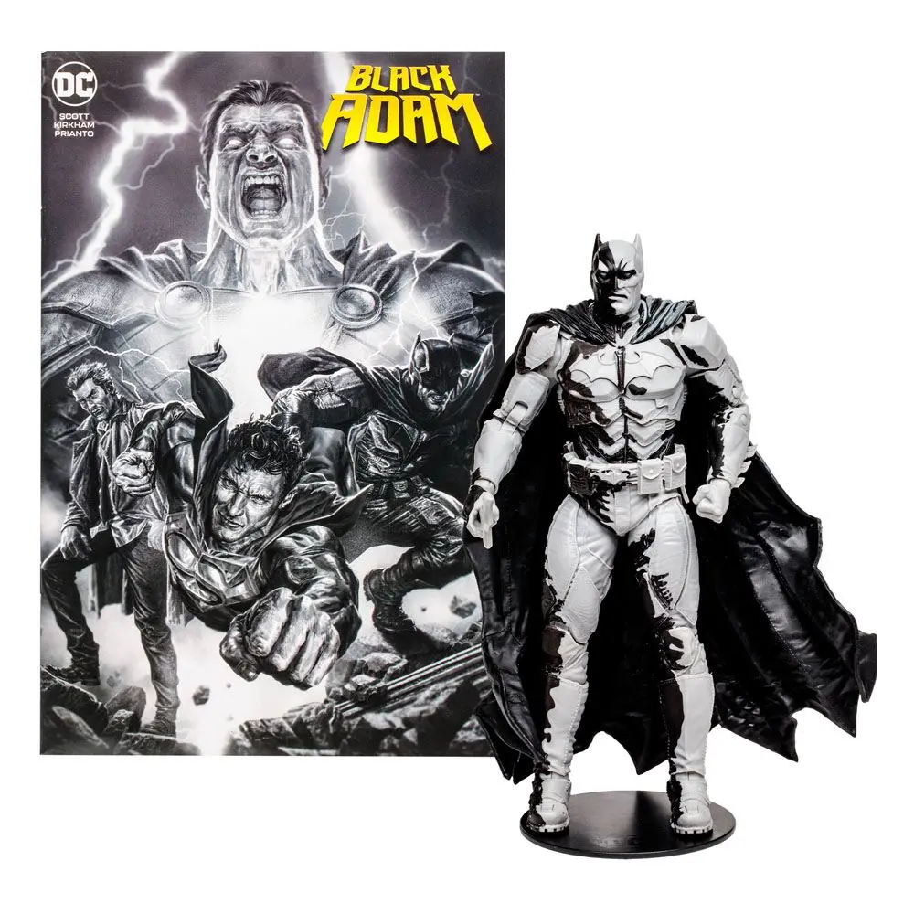 DC Direct Actionfigur & Comic Black Adam Batman Line Art Variant (Gold Label) (SDCC) 18 cm Produktfoto
