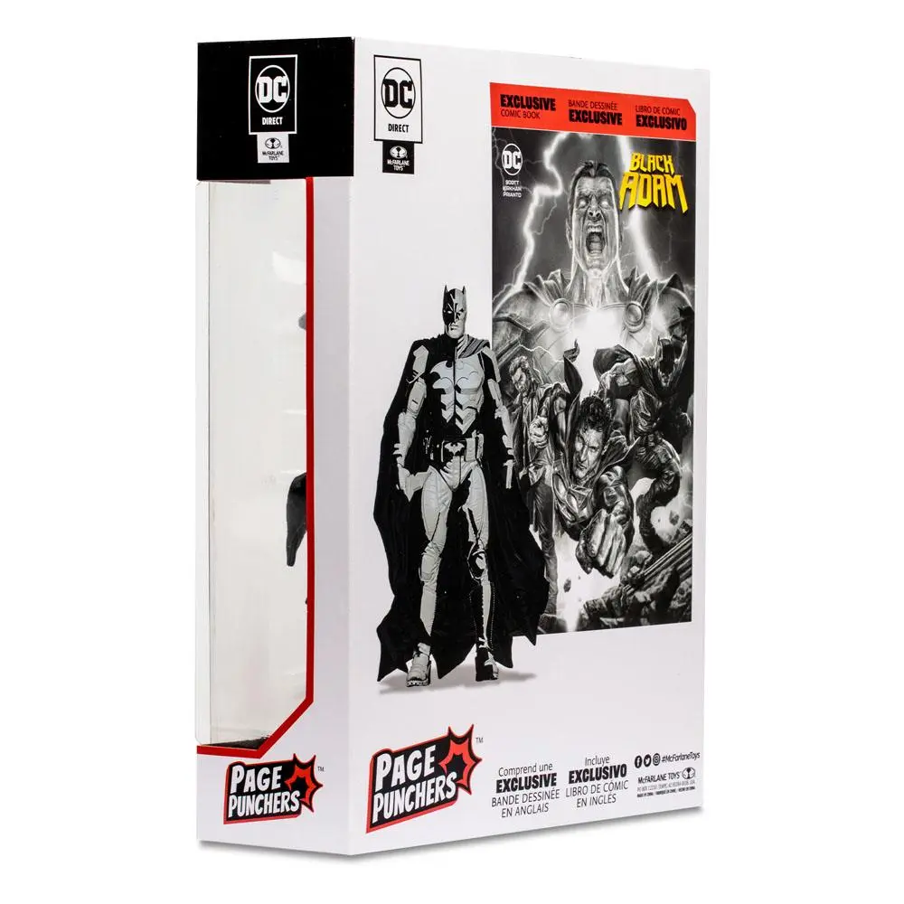 DC Direct Actionfigur & Comic Black Adam Batman Line Art Variant (Gold Label) (SDCC) 18 cm Produktfoto