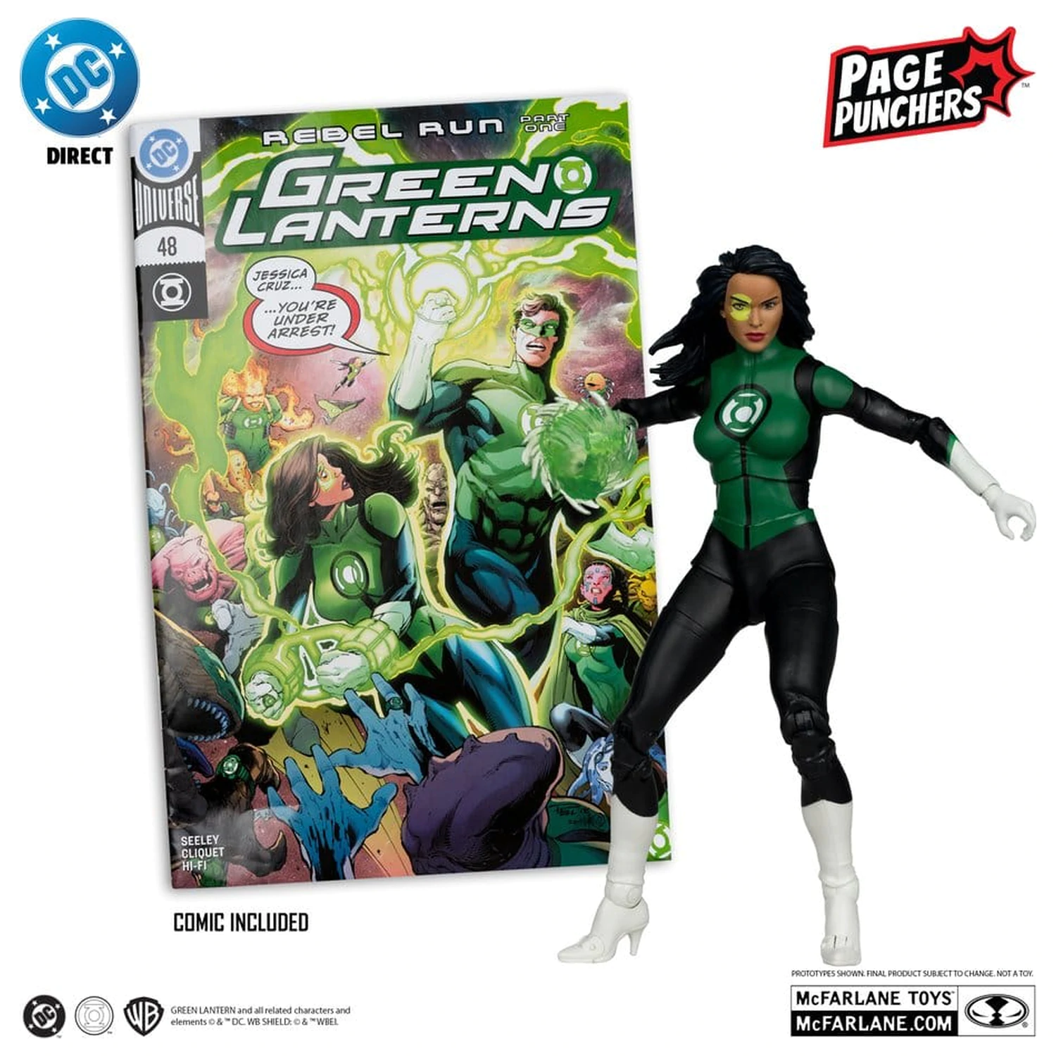 DC Direct Page Punchers Actionfigur Jessica Cruz (Green Lanterns # 48) (Red Platinum Edition) 18 cm Produktfoto