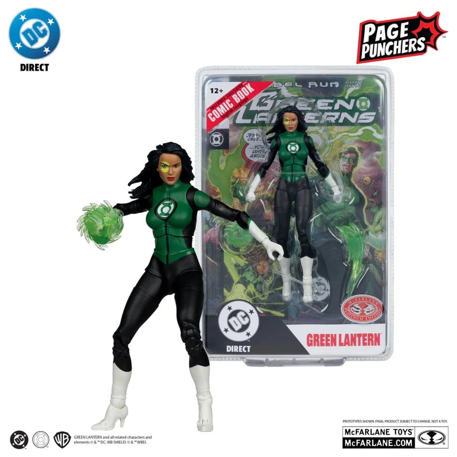 DC Direct Page Punchers Actionfigur Jessica Cruz (Green Lanterns # 48) (Red Platinum Edition) 18 cm Produktfoto