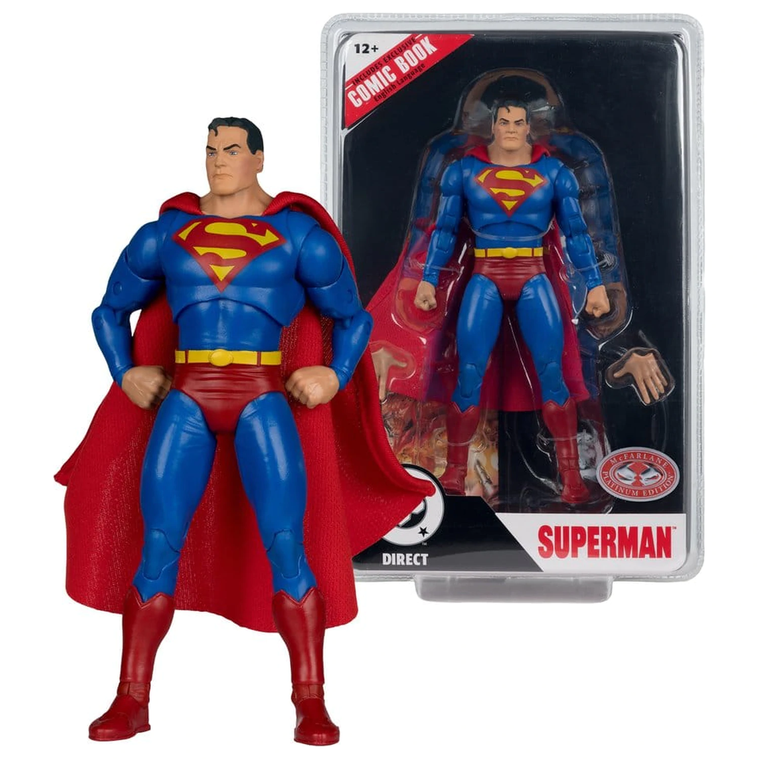 DC Direct Page Punchers Actionfigur Superman (Justice #1) (Red Platinum Edition) 19 cm Produktfoto