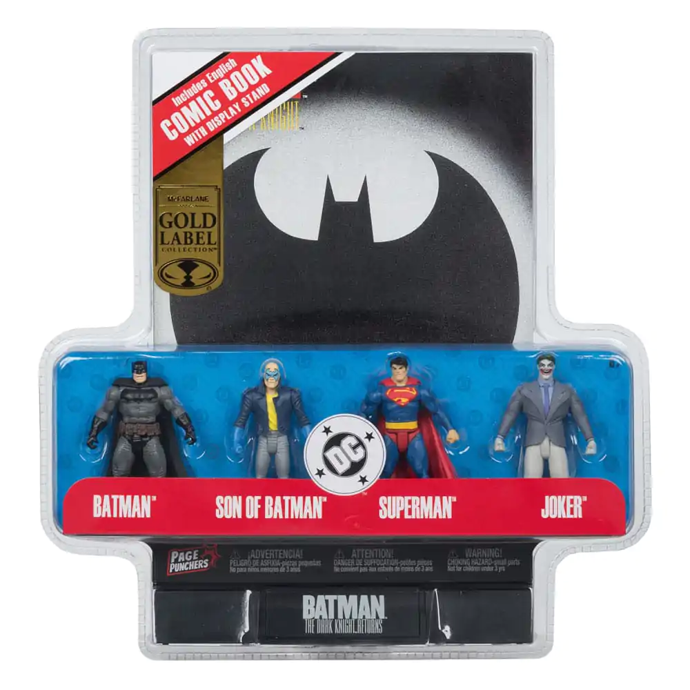 DC Direct Page Punchers Actionfiguren 4er-Pack Batman & Son of Batman & Superman & Joker 7 cm Produktfoto
