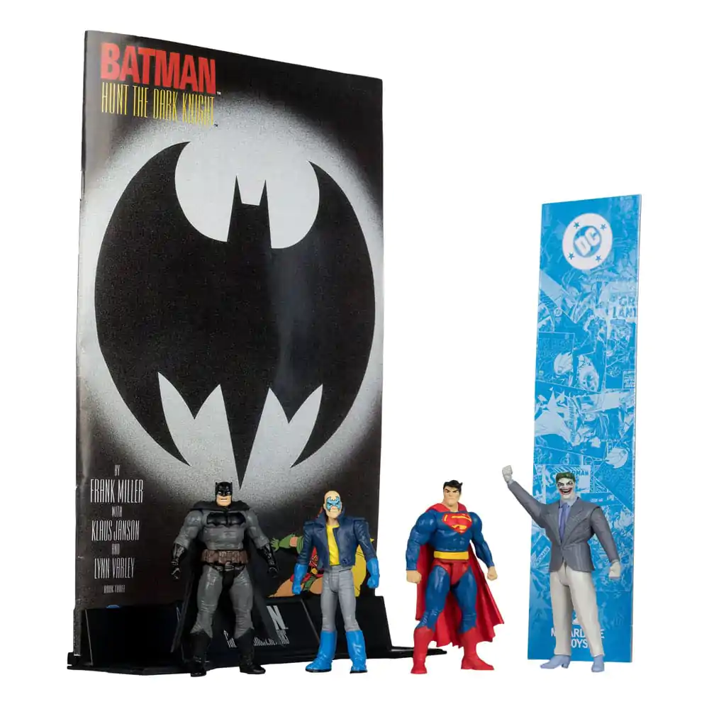 DC Direct Page Punchers Actionfiguren 4er-Pack Batman & Son of Batman & Superman & Joker 7 cm Produktfoto