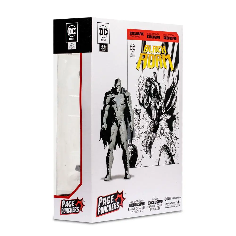 DC Direct Page Punchers Actionfigur & Comic Black Adam (Line Art Variant) 18 cm Produktfoto