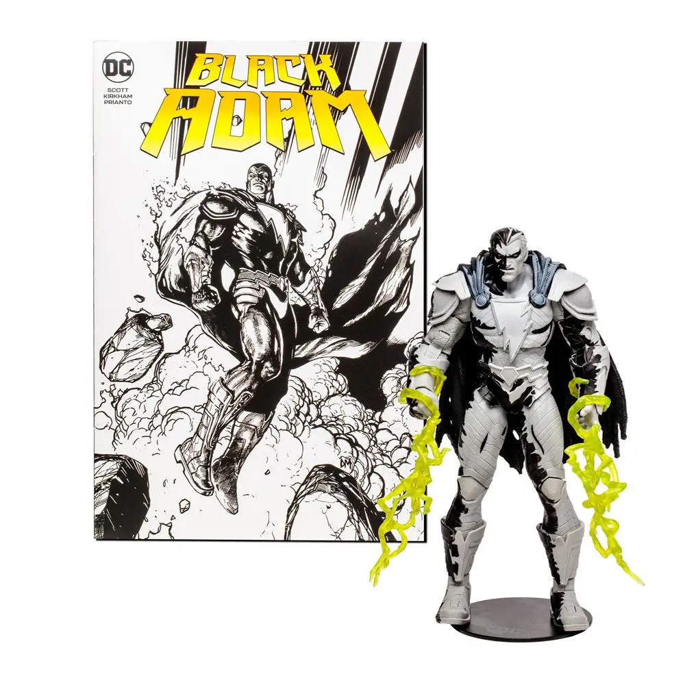 DC Direct Page Punchers Actionfigur & Comic Black Adam (Line Art Variant) 18 cm Produktfoto