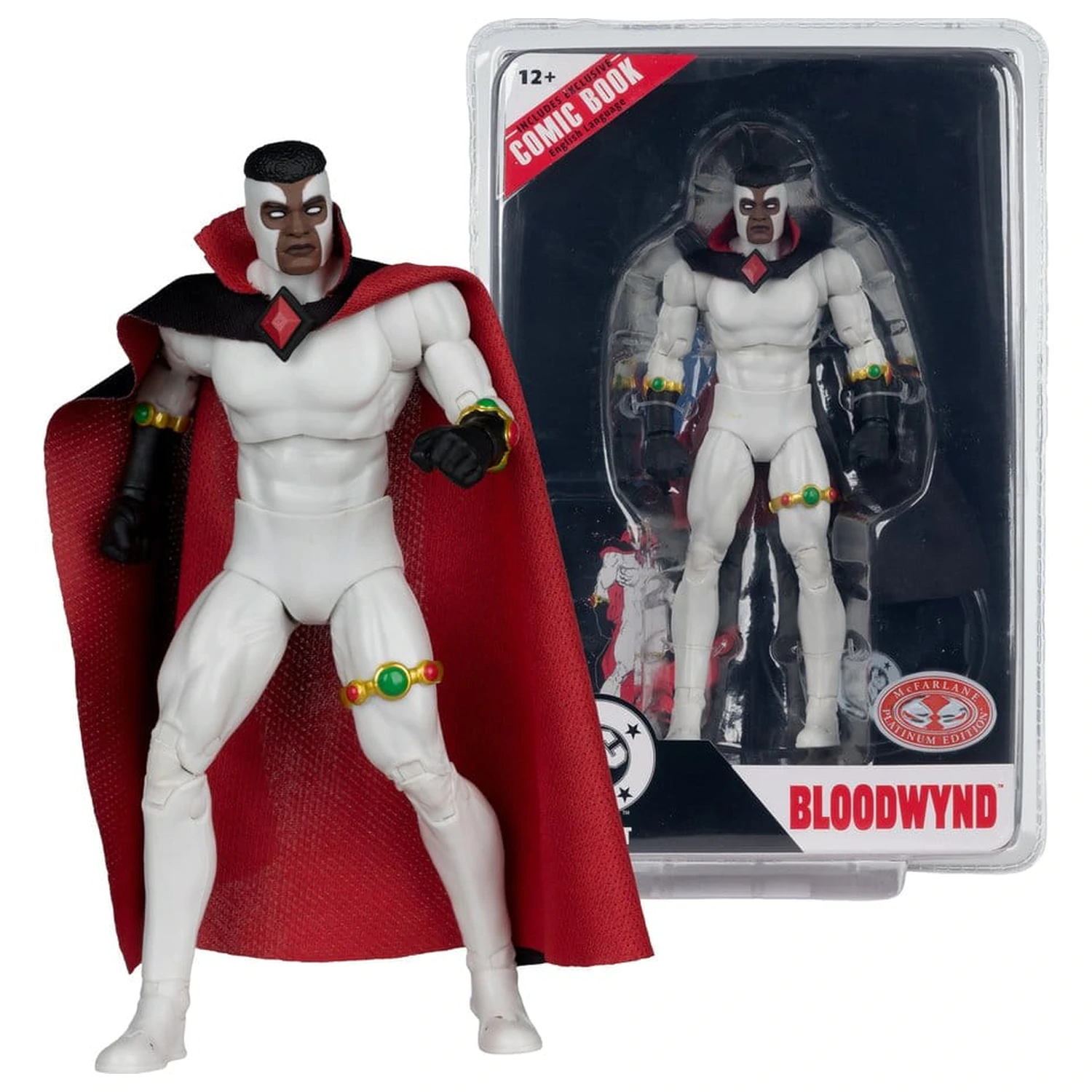 DC Direct Page Punchers Actionfigur Bloodwynd (Justice League #77) (Red Platinum Edition) 18 cm Produktfoto