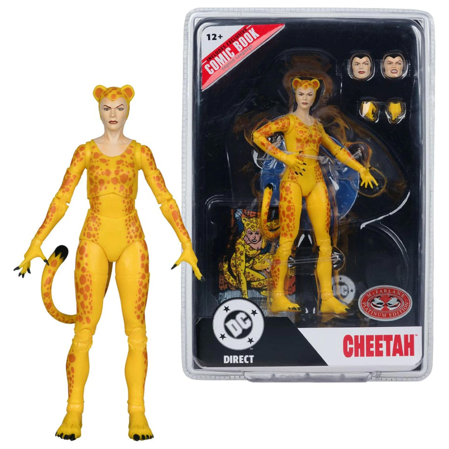DC Direct Page Punchers Action Figur Cheetah (Crisis on Infinite Earths)(Red Platinum Edition) 17 cm Produktfoto