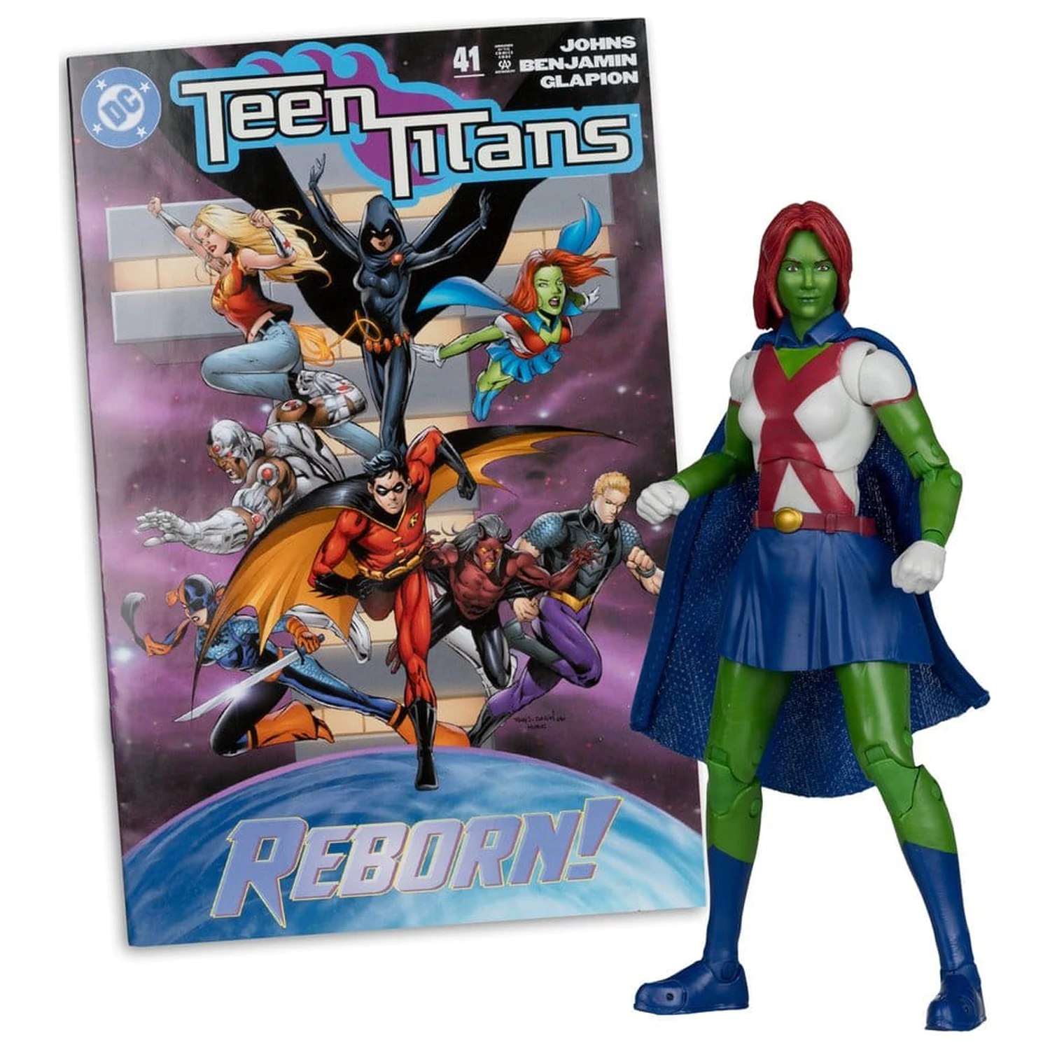 DC Direct Page Punchers Actionfigur Miss Martian (Teen Titans #41) (Red Platinum Edition) 17 cm Produktfoto