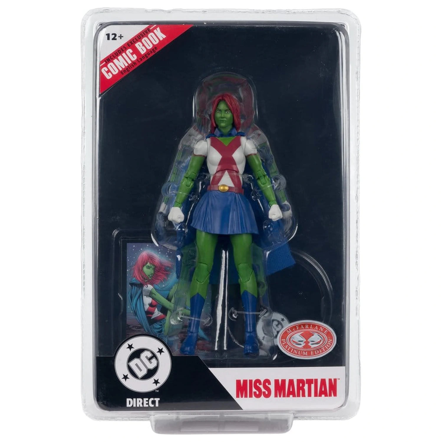 DC Direct Page Punchers Actionfigur Miss Martian (Teen Titans #41) (Red Platinum Edition) 17 cm Produktfoto