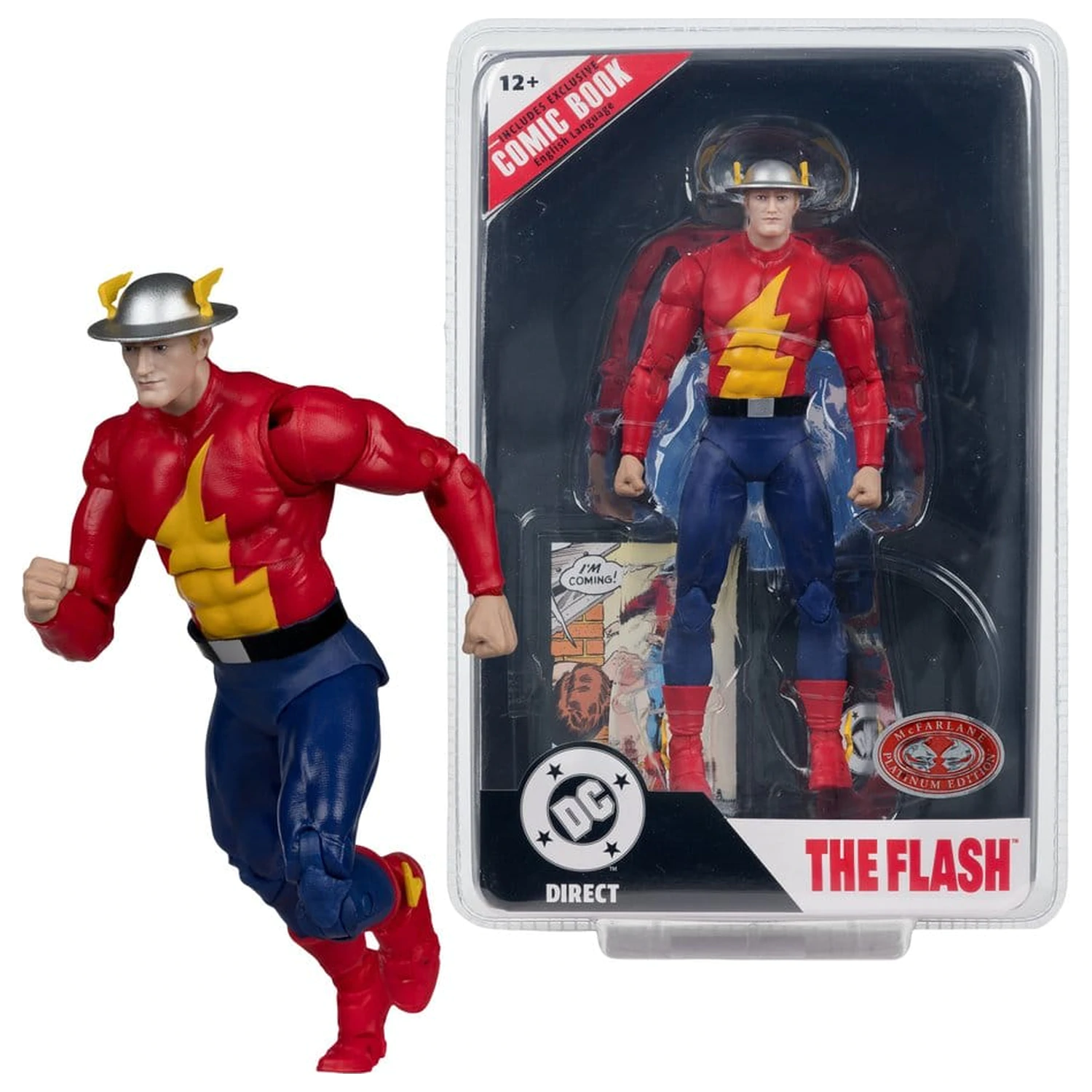 DC Direct Page Punchers Actionfigur The Flash Jay Garrick (The Flash #123) (Red Platinum Edition) 18 cm Produktfoto