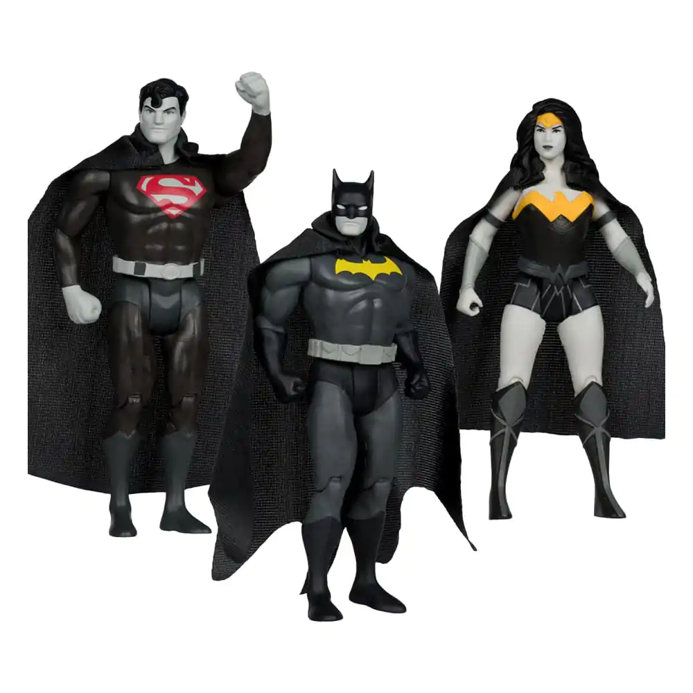 DC Direct Super Powers Actionfiguren Batman, Superman & Wonder Woman Black & White Accent Edition Gold Label 13 cm termékfotó