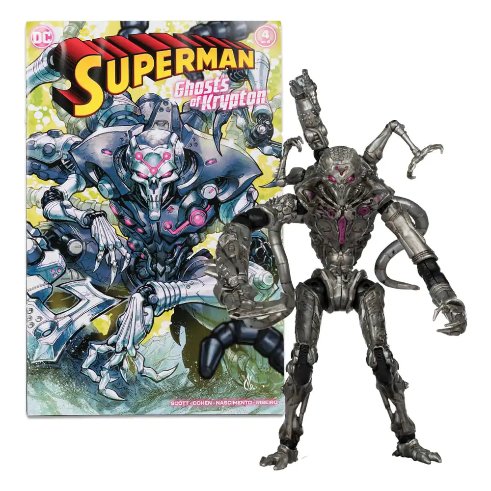 DC Direct Actionfigur &amp; Comic Superman Wave 5 Brainiac (Gold Label) (Ghosts of Krypton) 18 cm Produktfoto