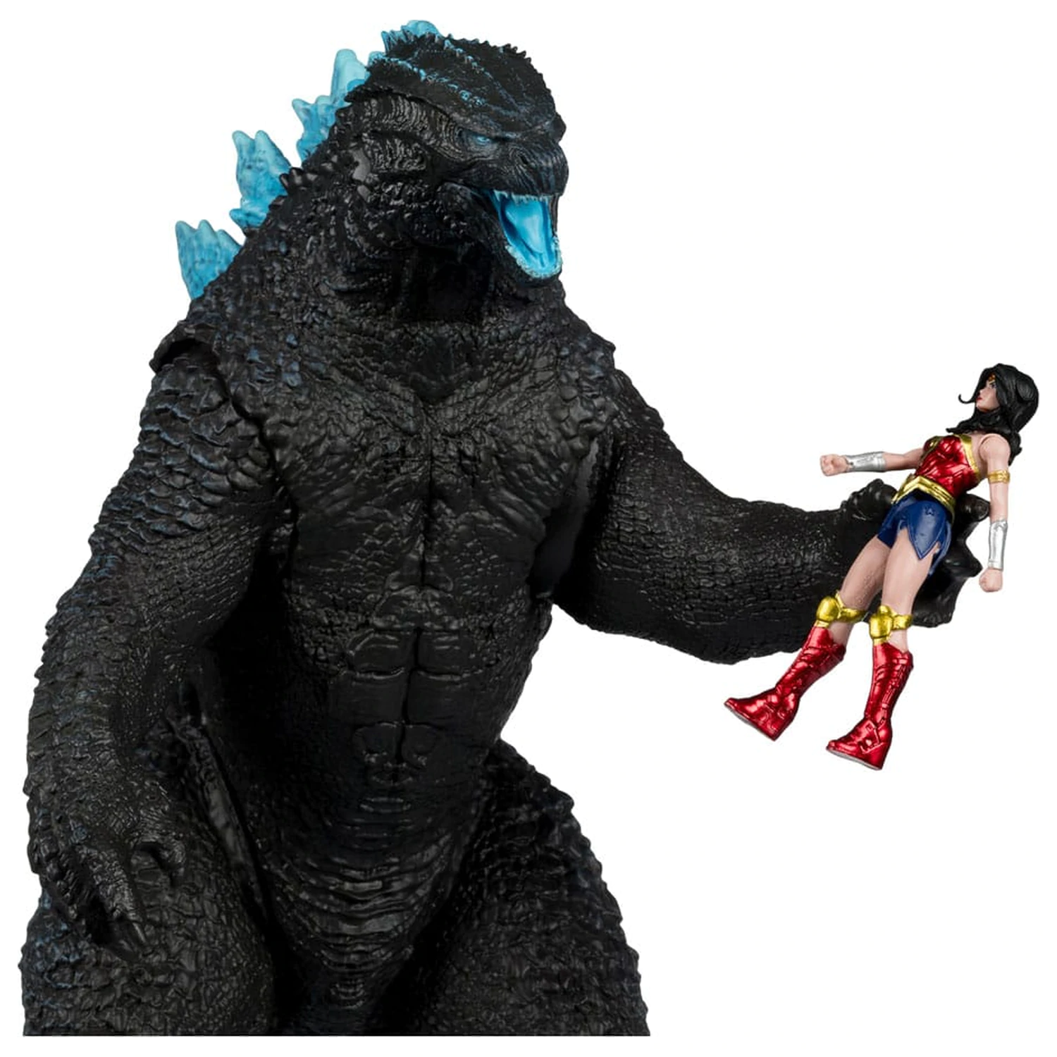 DC Justice League Monsterverse DC Multiverse Action-Figuren 2er-Pack Wonder Woman Vs. Atomic Blast Godzilla 18 cm Produktfoto