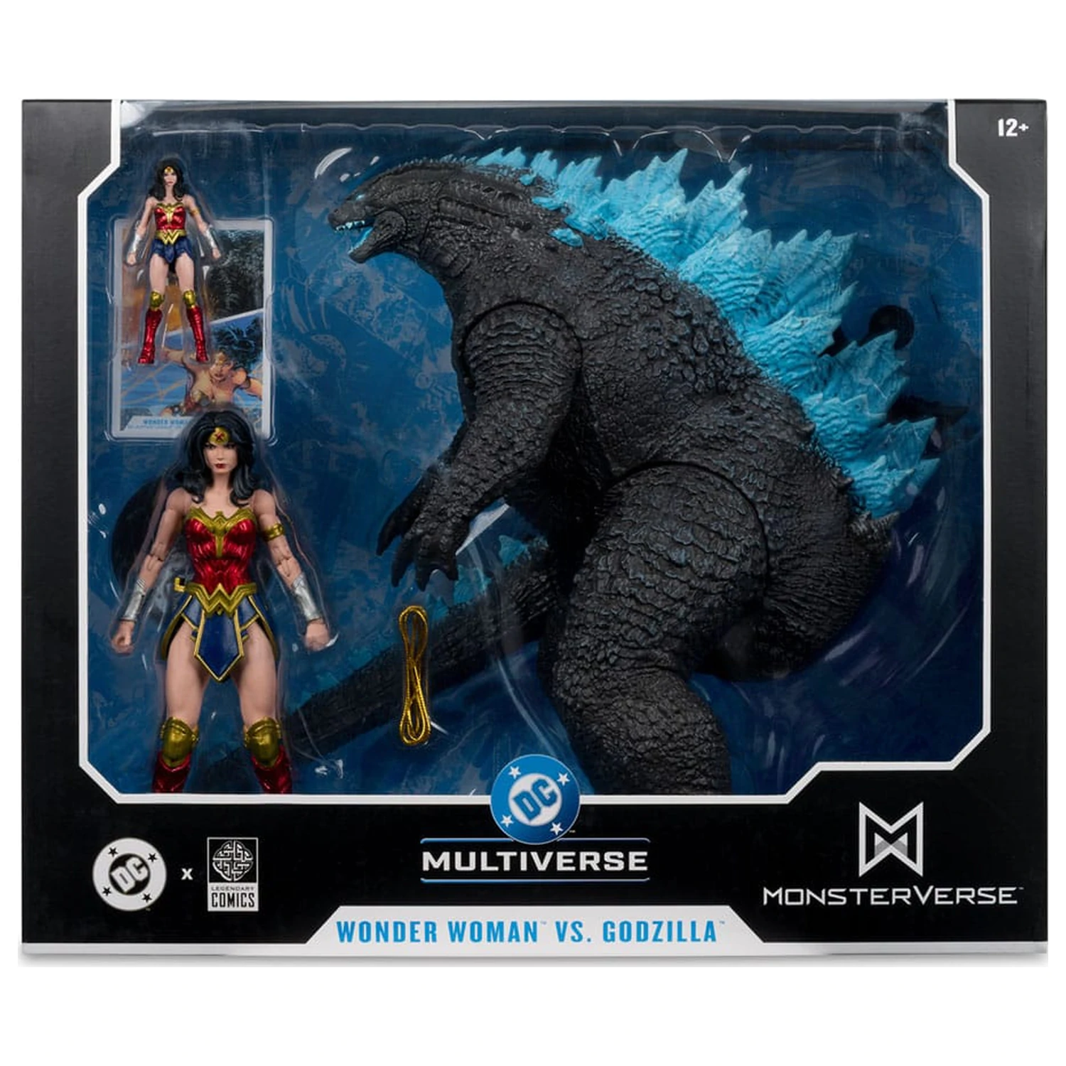 DC Justice League Monsterverse DC Multiverse Action-Figuren 2er-Pack Wonder Woman Vs. Atomic Blast Godzilla 18 cm Produktfoto