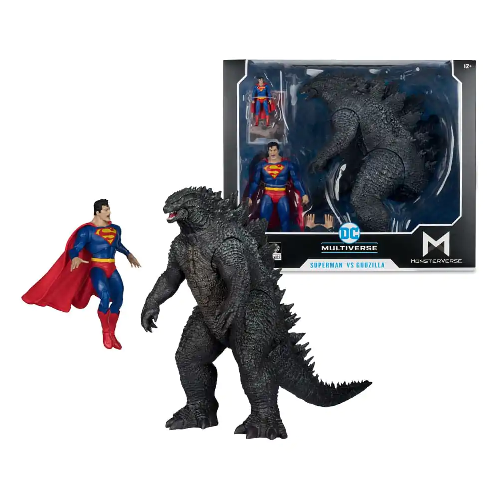 DC Justice League Monsterverse DC Multiverse Actionfiguren 2er-Pack Superman Vs. Godzilla 30 cm Produktfoto