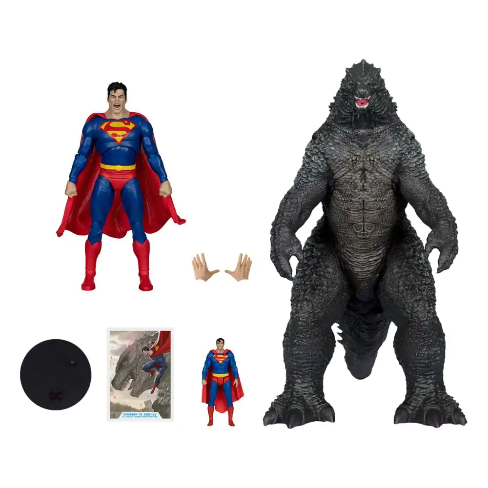 DC Justice League Monsterverse DC Multiverse Actionfiguren 2er-Pack Superman Vs. Godzilla 30 cm Produktfoto
