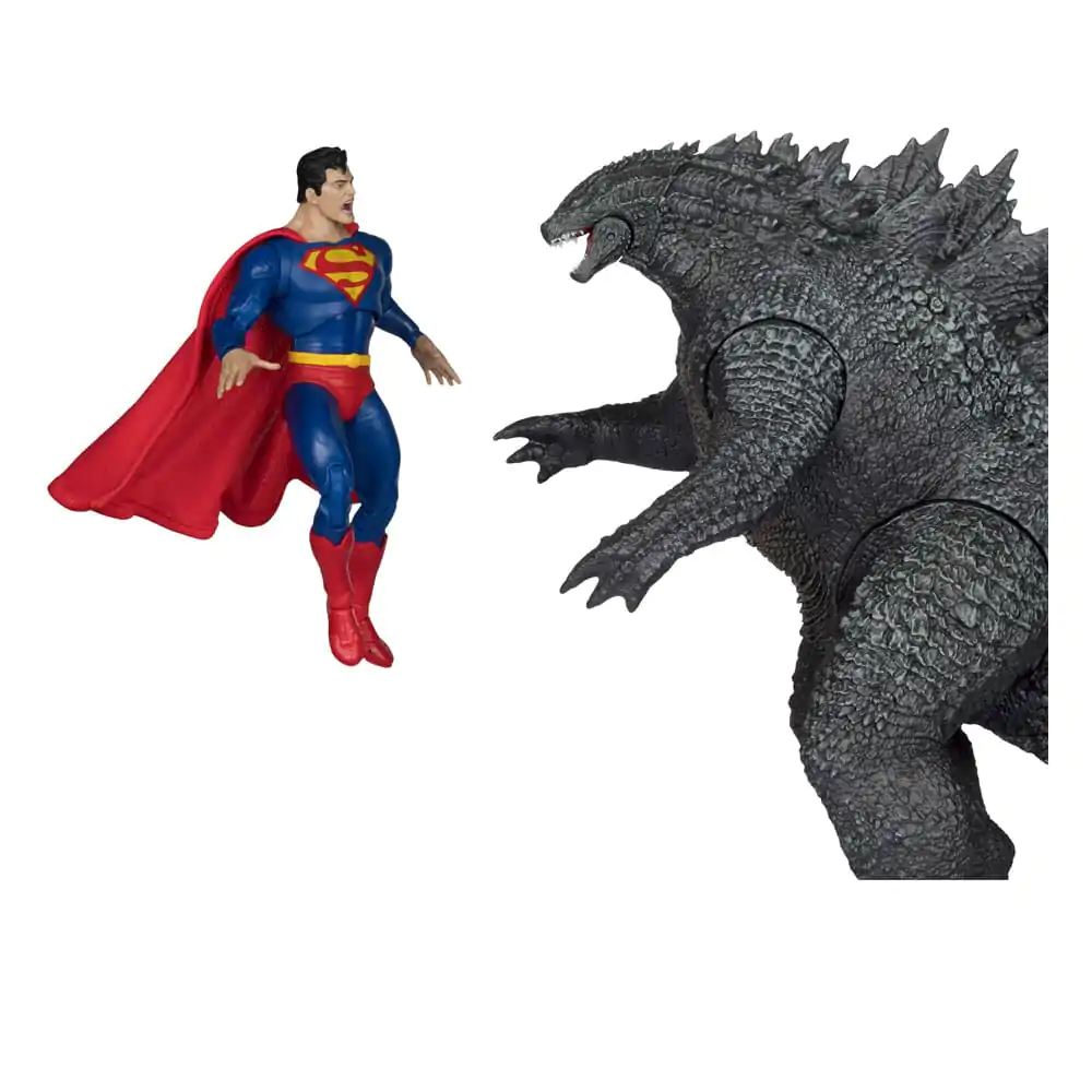 DC Justice League Monsterverse DC Multiverse Actionfiguren 2er-Pack Superman Vs. Godzilla 30 cm Produktfoto